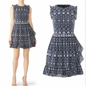 Kate Spade ♠️ navy eyelet mini dress size 12